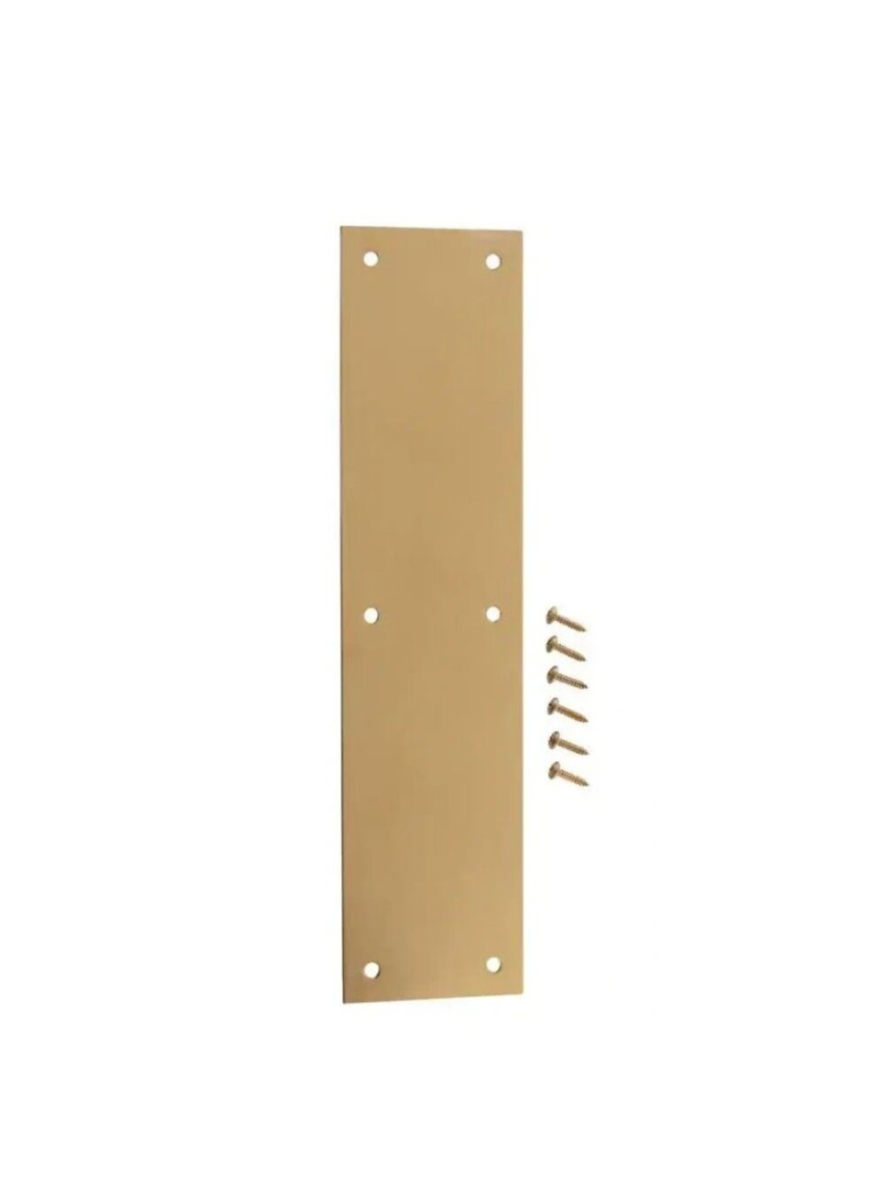Ace 3-1/2 In. X 15 In. Bright Brass Push Plate